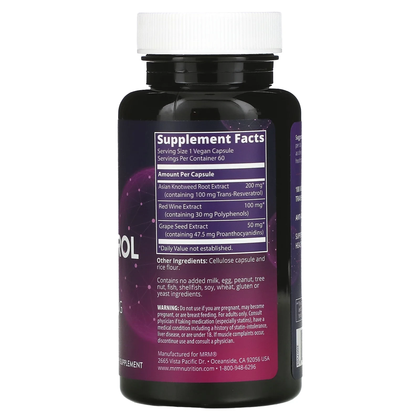 Resveratrol, 60 Vegan Capsules