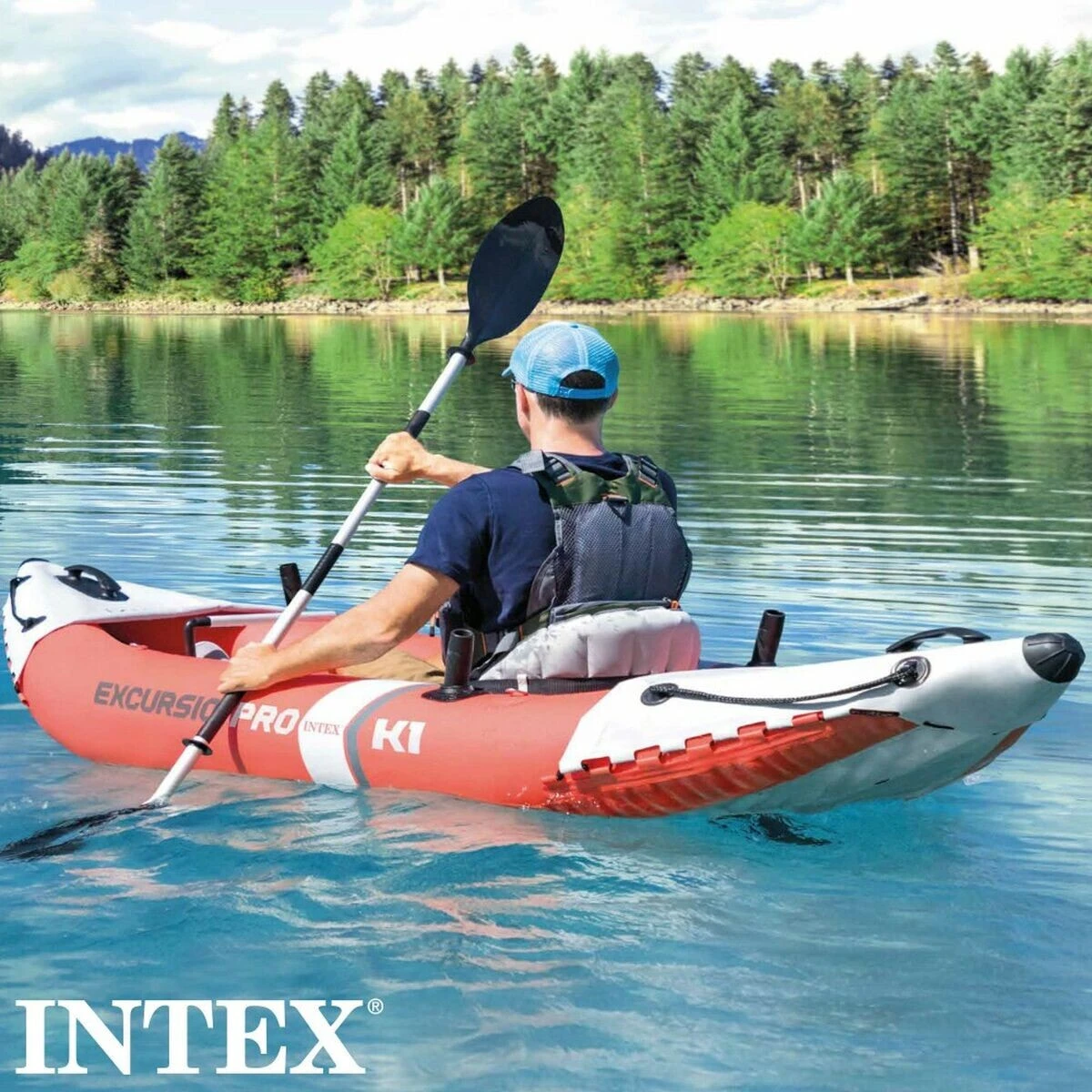 INTEX Excursion Pro K1 Aufblasbares Kajak-Set