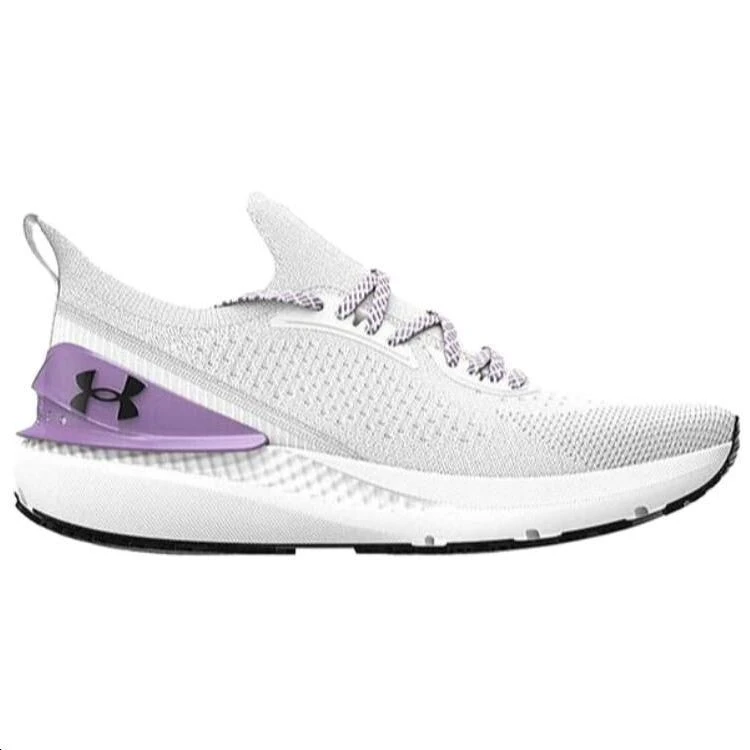 Under Armour Cushioning Wear-Resistant Low-Top Training Running Shoes Women's White Purple