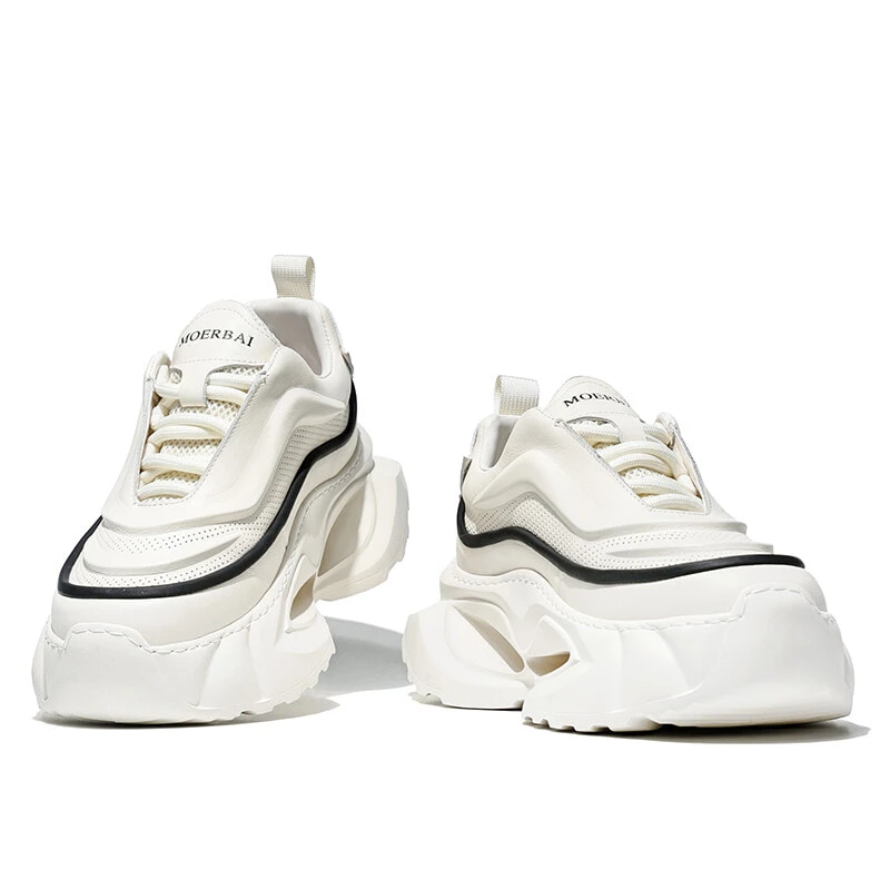 MOERBAI Slip Resistant, Breathable, Height Increasing Low top Casual Shoes Men's