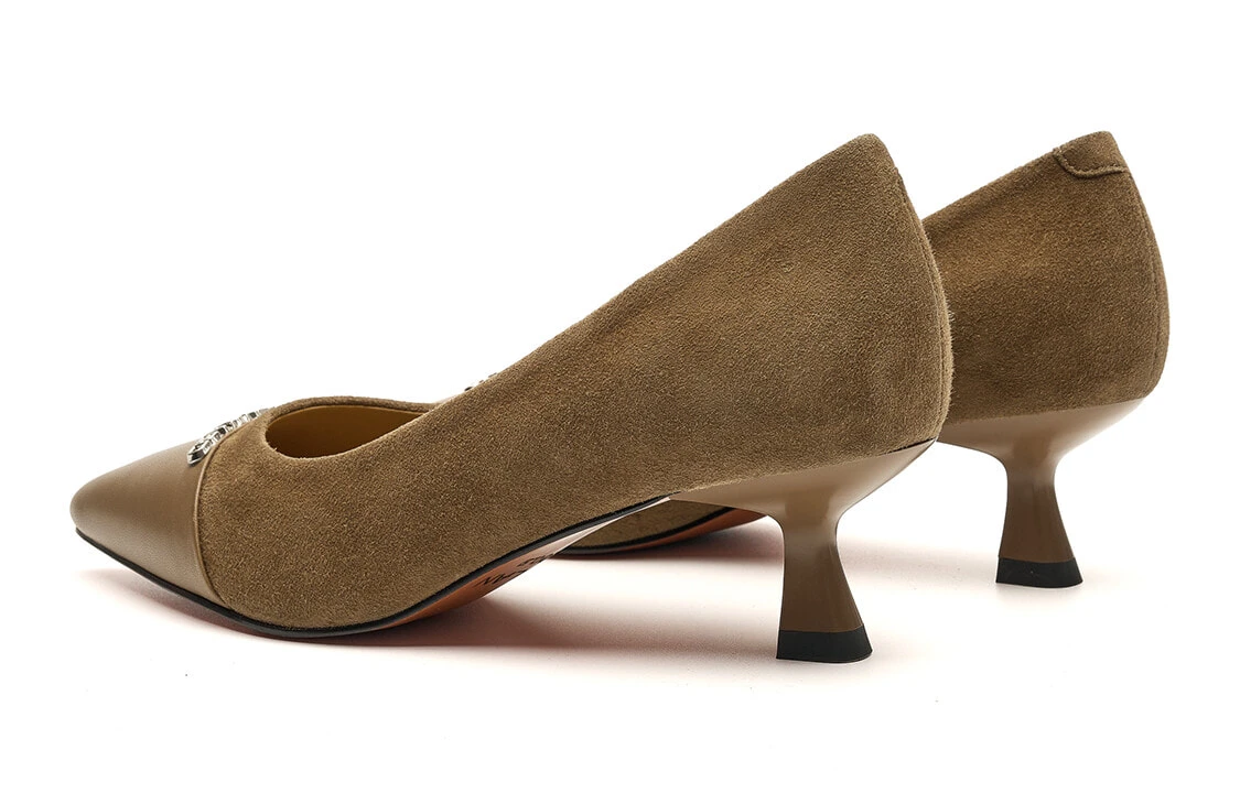 EBLAN Slim Heel High Heels Women's Brown