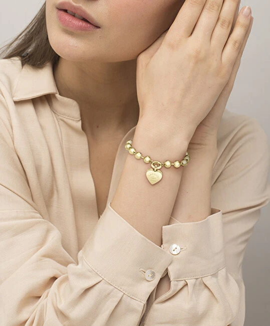 Gold-plated ball bracelet Love My Croc 2040506