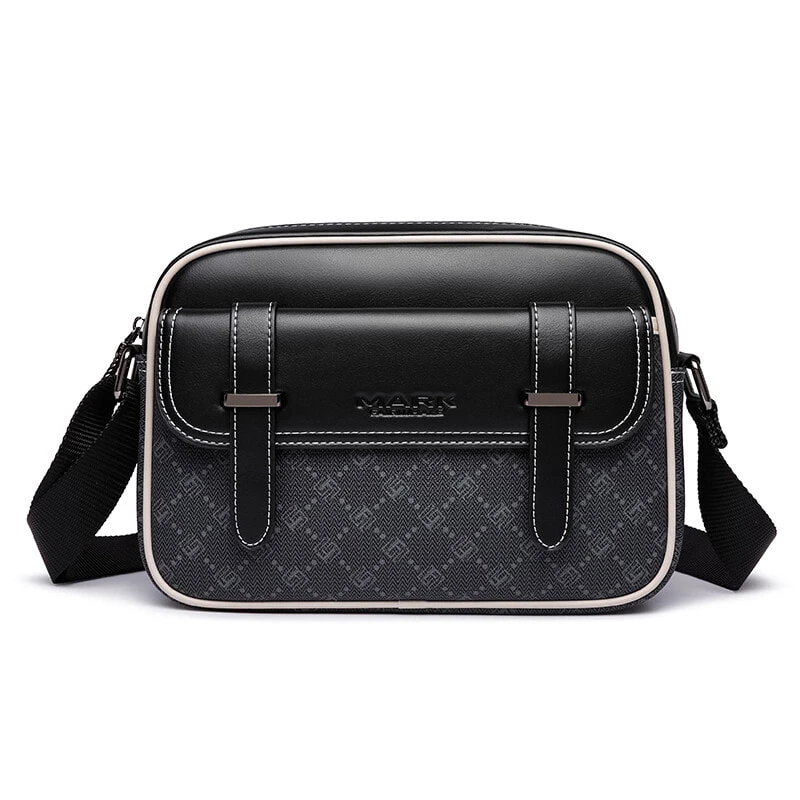 FAIRWHALE PVC Shoulder Bag, Crossbody Bag, Messenger Bag Regular Unisex Black