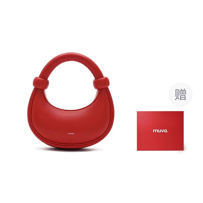 MUVA Cow Leather Shoulder Bag, Handbag Small Women's