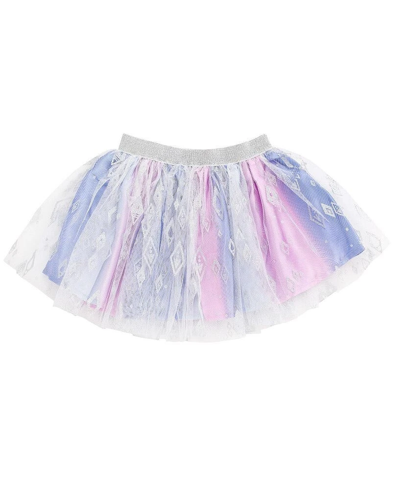 Frozen little Girls Disney Princess Moana T-Shirt Tulle Skirt and Scrunchie 3 Piece Outfit Set