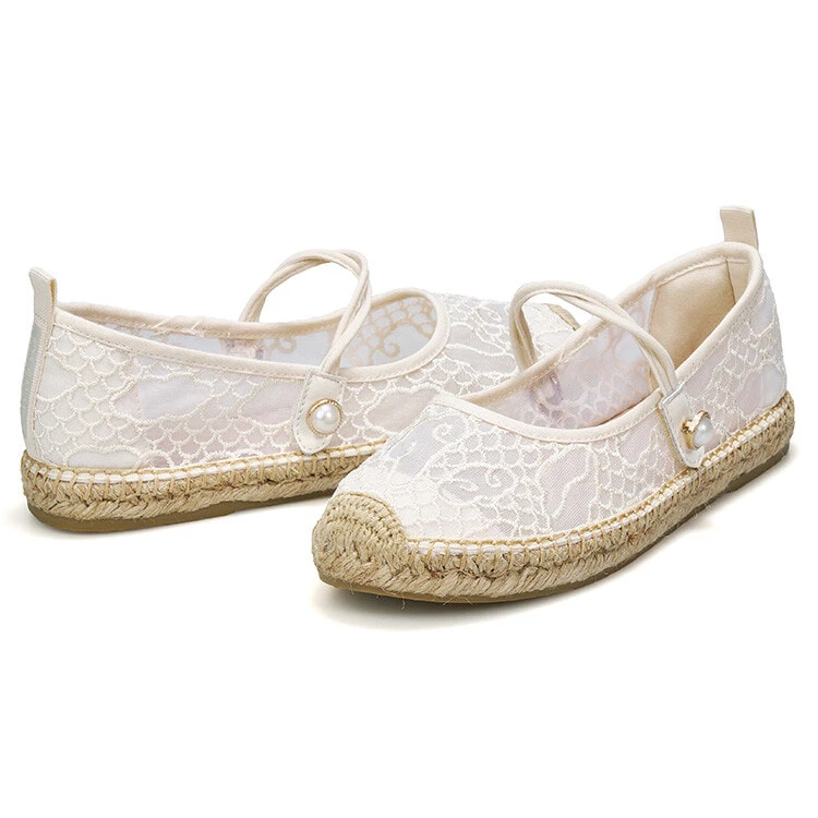 Joy&Mario Espadrilles Women's Black/Pink/Ecru