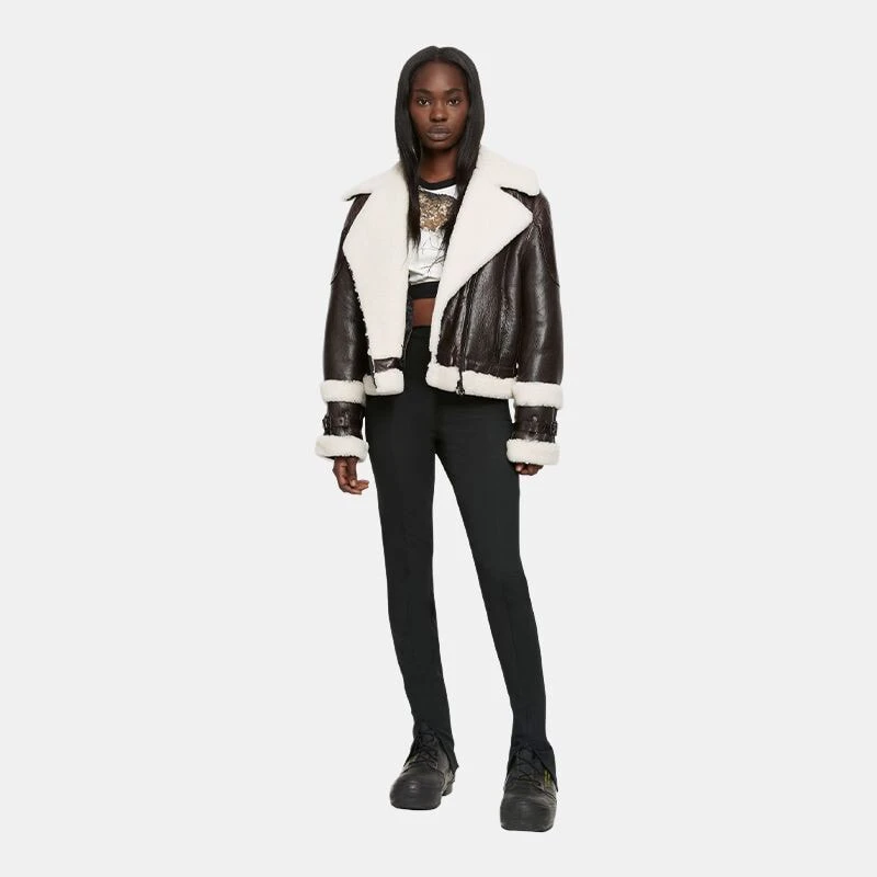 Moose Knuckles Leather Jackets Women's Umber