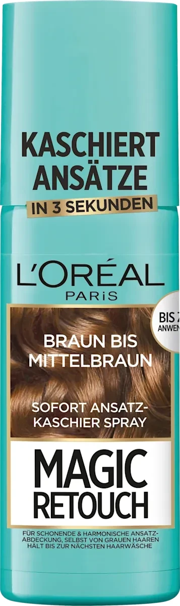 Ansatzspray Braun bis Mittelbraun, 75 ml