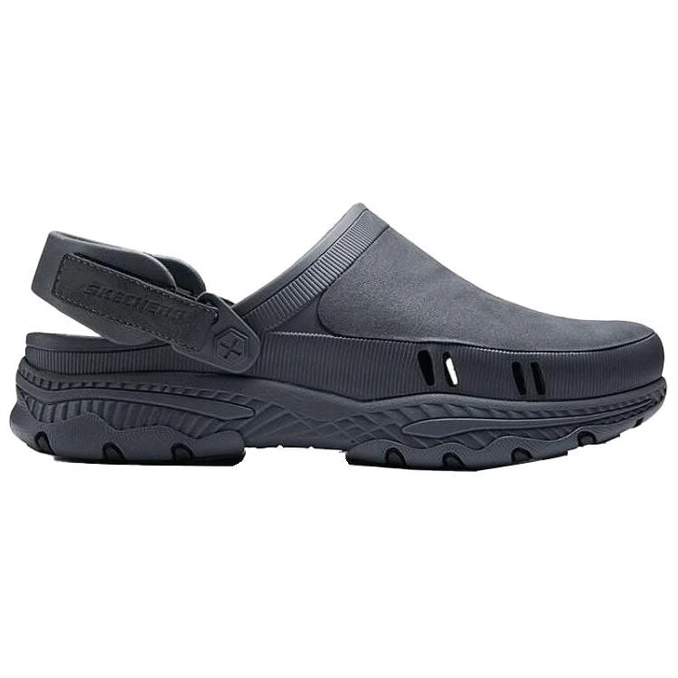 Skechers Foamies Rubber Sole Closed Toe Slippers Men's Gray