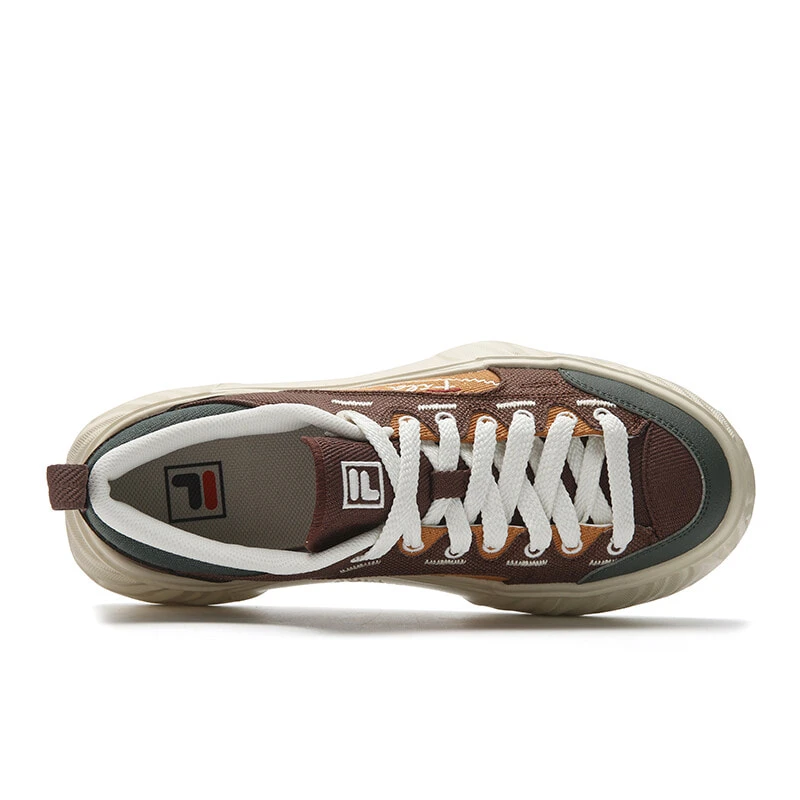 FILA FOSSO 1+ Abrasion Resistant, Breathable, Lightweight Low top Canvas Shoes Men's Deep Orange/Cilantro Green