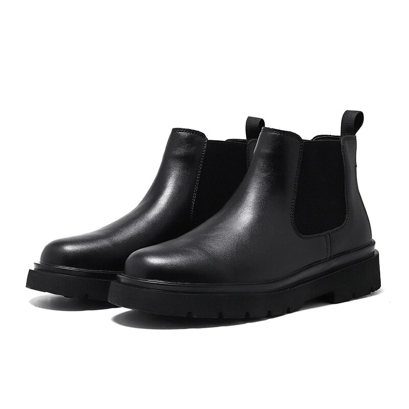 Chi Wolf Short Chelsea Boots Men's Black