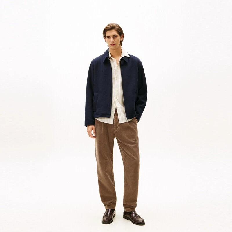 Tommy Hilfiger Coats Men's Navy Blue DW5 Lapel Moderate