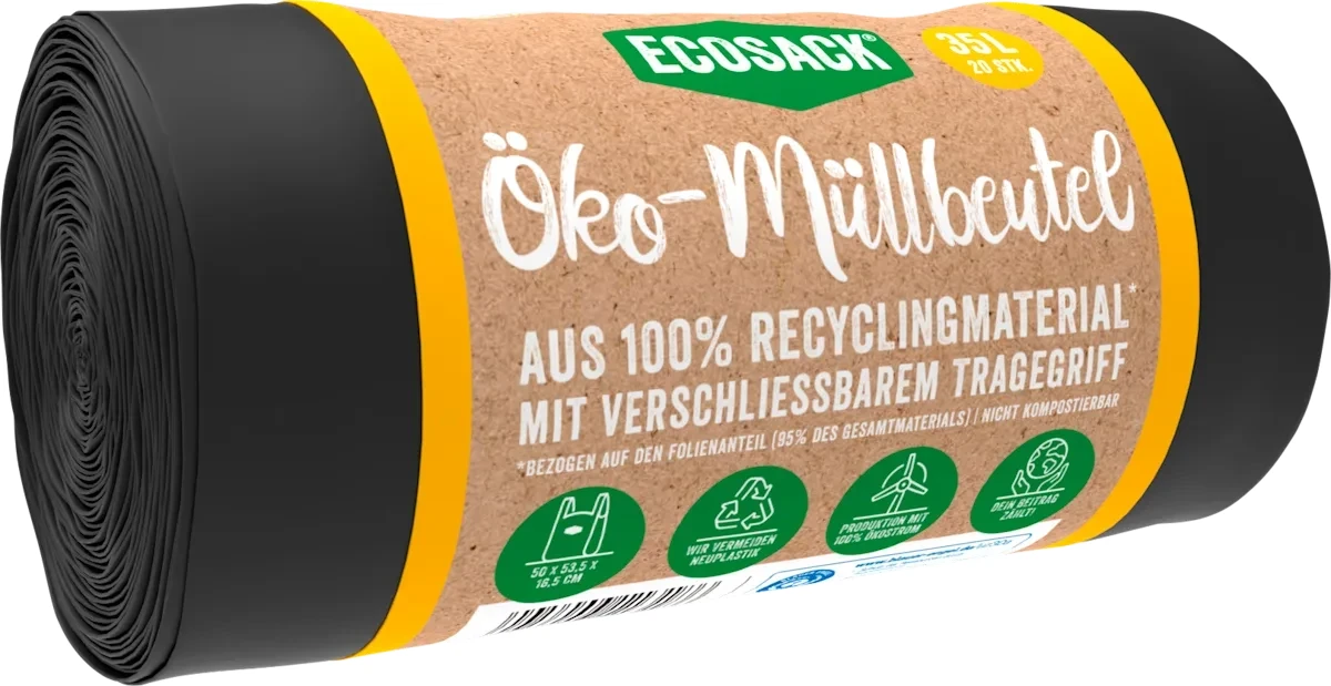 Müllbeutel Öko 35 l mit Tragegriff, 20 St