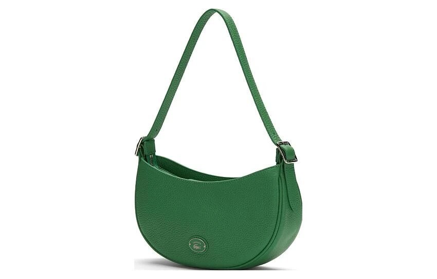 LACOSTE Cow Leather One Shoulder Handbags Small Size Women's Pine Green