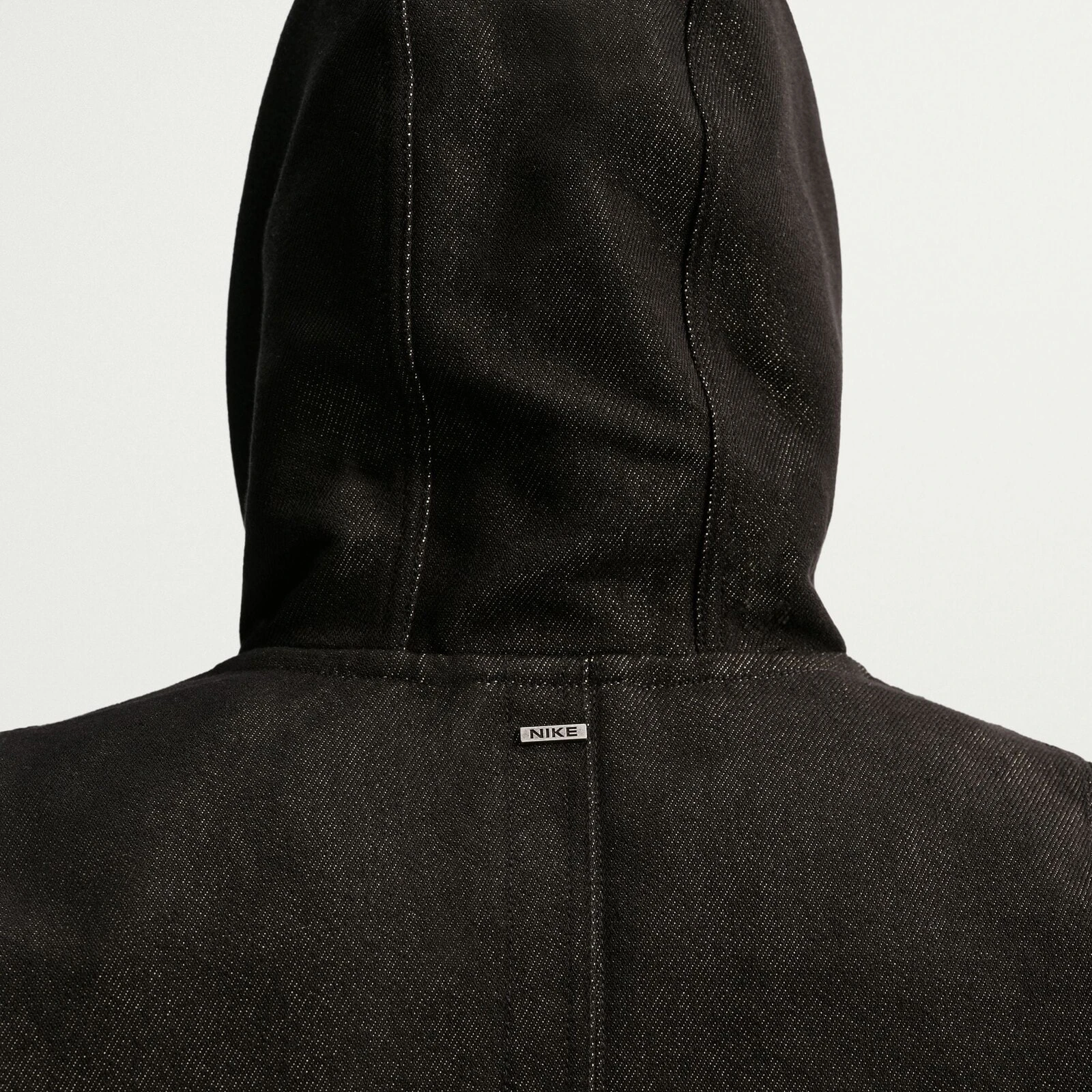 Nike Denim Jackets Men's Dark Brown Hooded Moderate