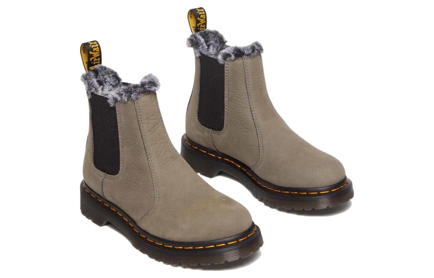 Dr.Martens 2976 Short Chelsea Boots Women's Gray