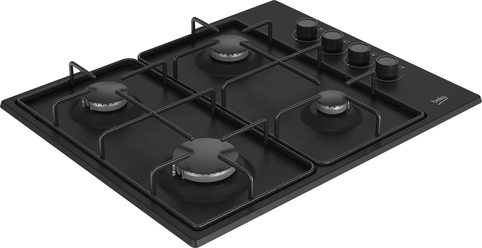 BEKO HIBG64120SB - Black - Built-in - 60 cm - Gas - Stainless steel - 4 zone(s)