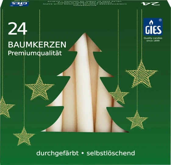 Baumkerzen selbstlöschend, champagner (Vertei...